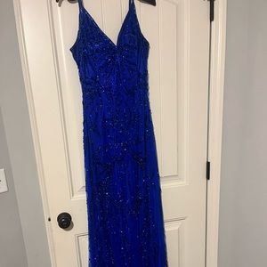 size 14 Royal blue prom dress bought from frills in Statesboro Georgia